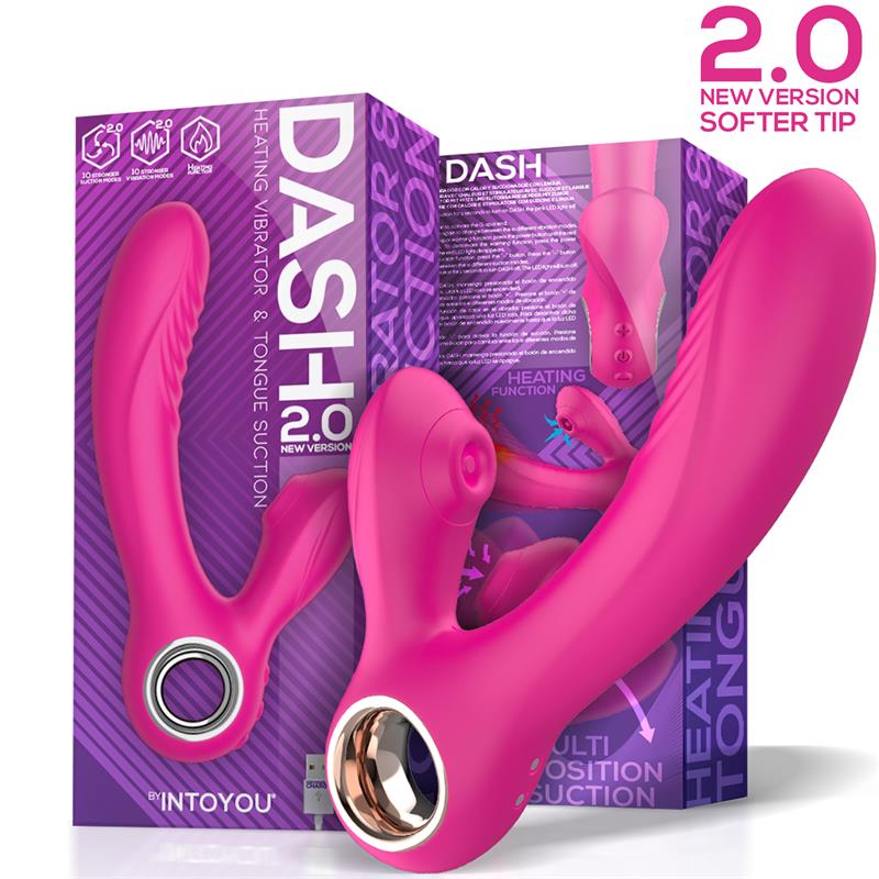 Dash 2.0 vibrator sa stimulaciskim jezikom i funkcijom grijanja silikona